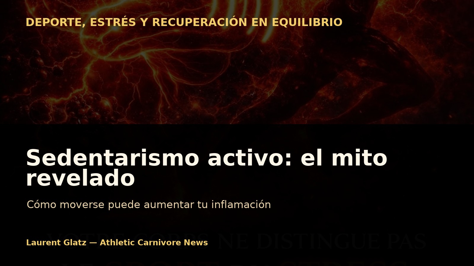El mito de la sedentariedad activa: cómo moverse puede agravar tu inflamación