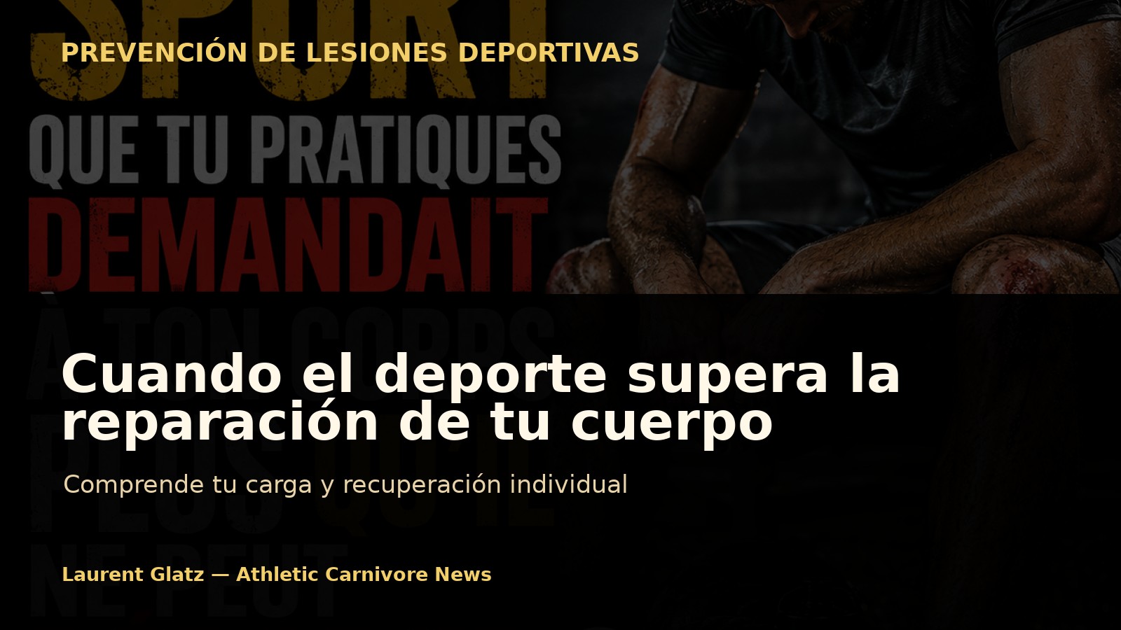 Cuando el deporte supera la capacidad de reparación de tu cuerpo