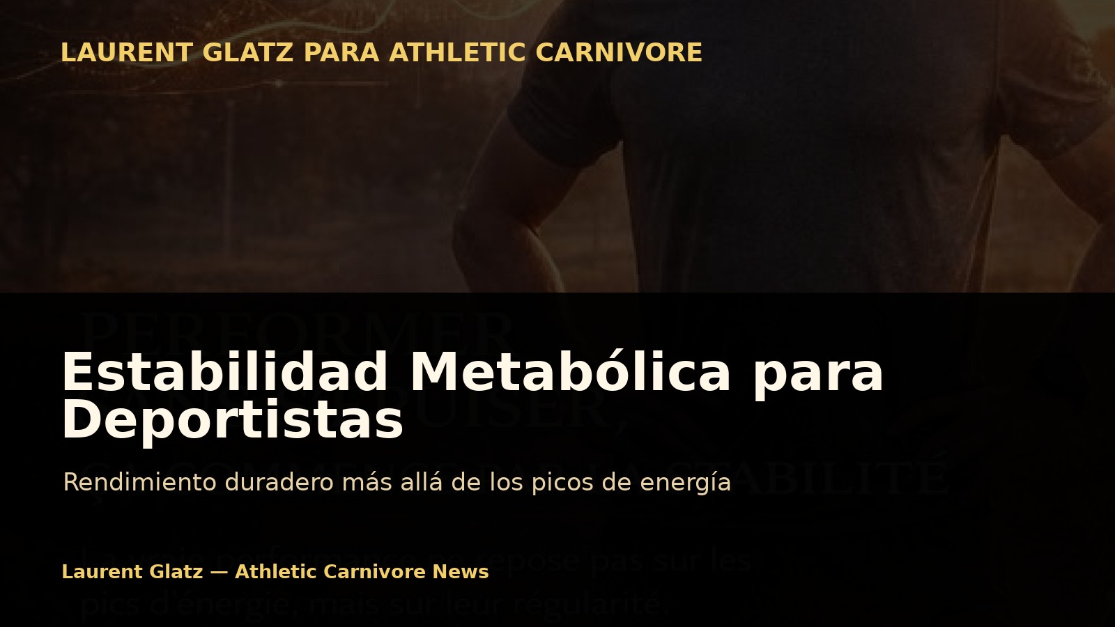 La mayoría de los deportistas no carecen de motivación: les falta estabilidad metabólica