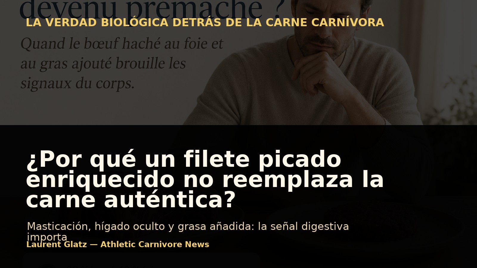 Por qué un filete picado enriquecido no reemplaza la carne carnívora auténtica