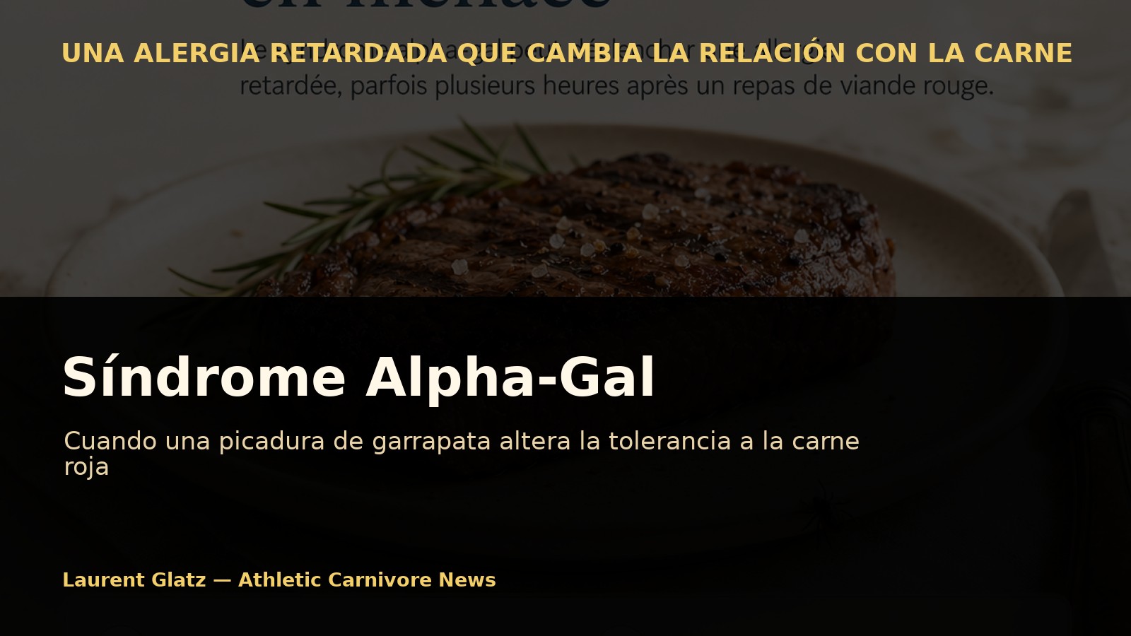 Síndrome Alpha-Gal: cuando una picadura de garrapata altera la tolerancia a la carne roja