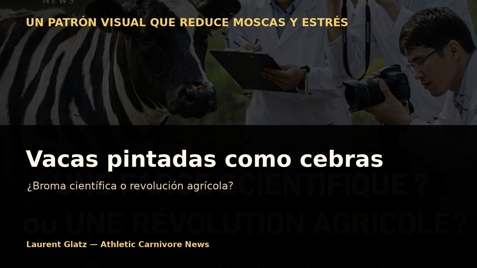 Vacas pintadas como cebras: ¿broma científica o revolución agrícola?