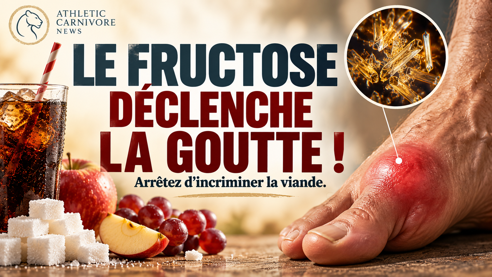 Goutte, fructose et acide urique : démêler les véritables causes métaboliques