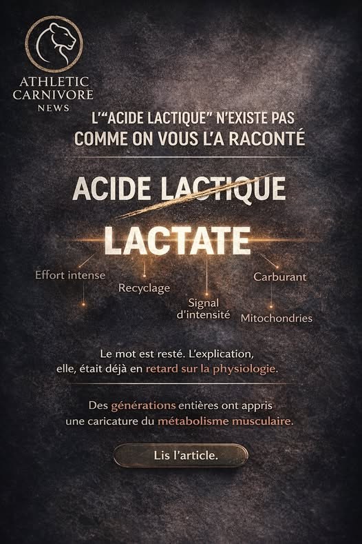 L’acide lactique n’existe pas comme on vous l’a raconté