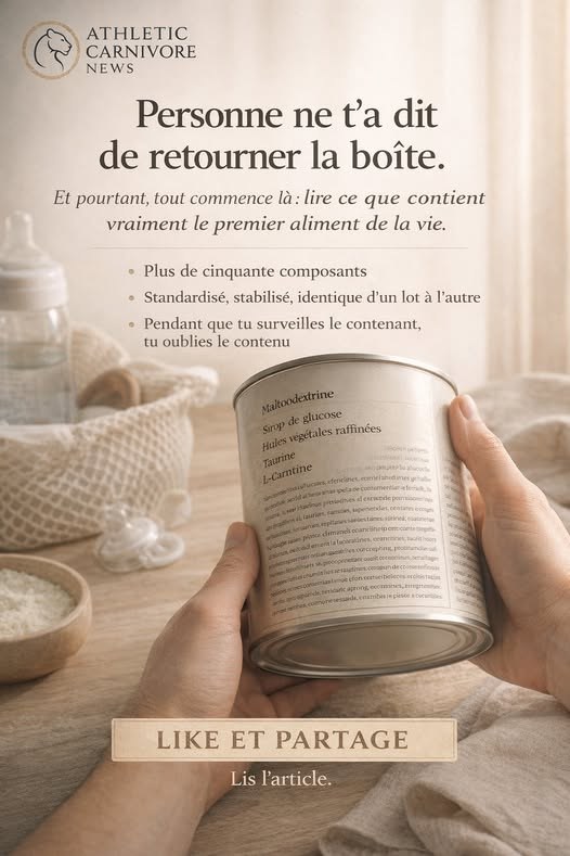 Lait infantile : personne ne vous dit de retourner la boîte