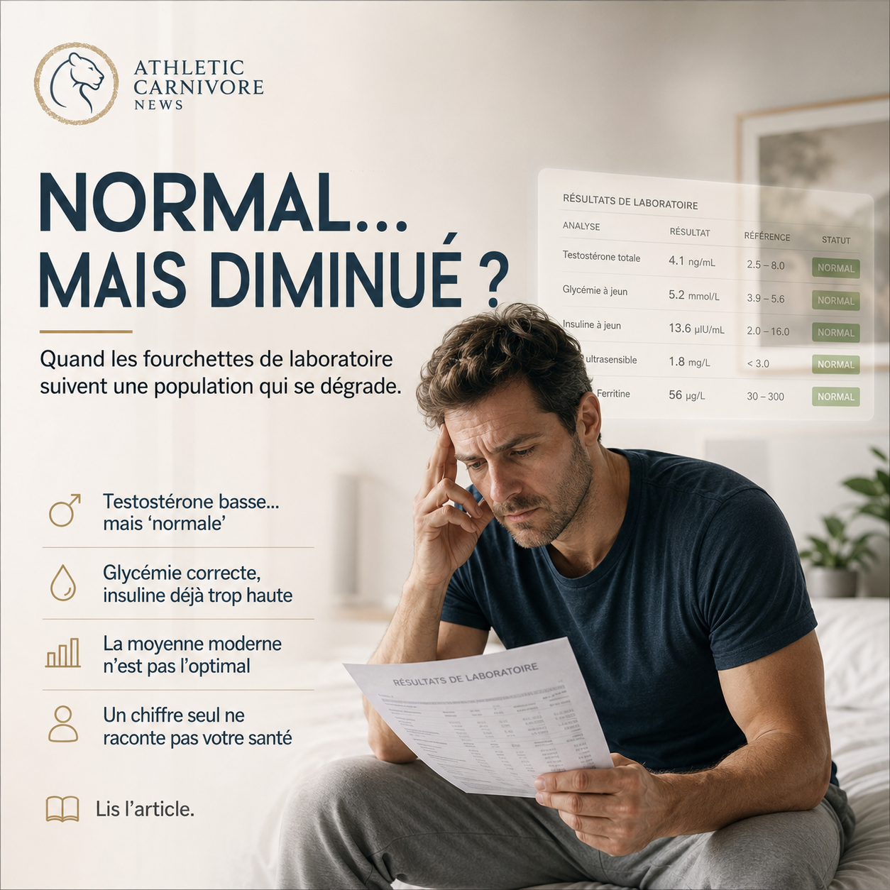 Quand les normes de prise de sang ne reflètent pas la vraie santé