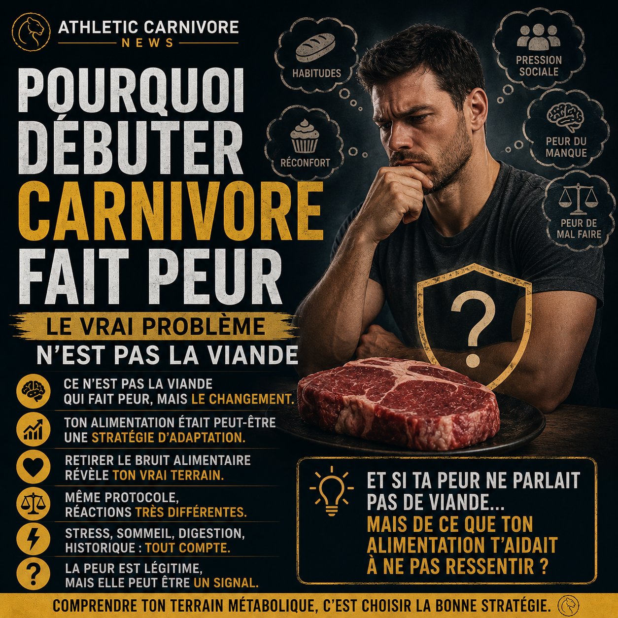 La peur de débuter le régime carnivore : ce qui compte vraiment