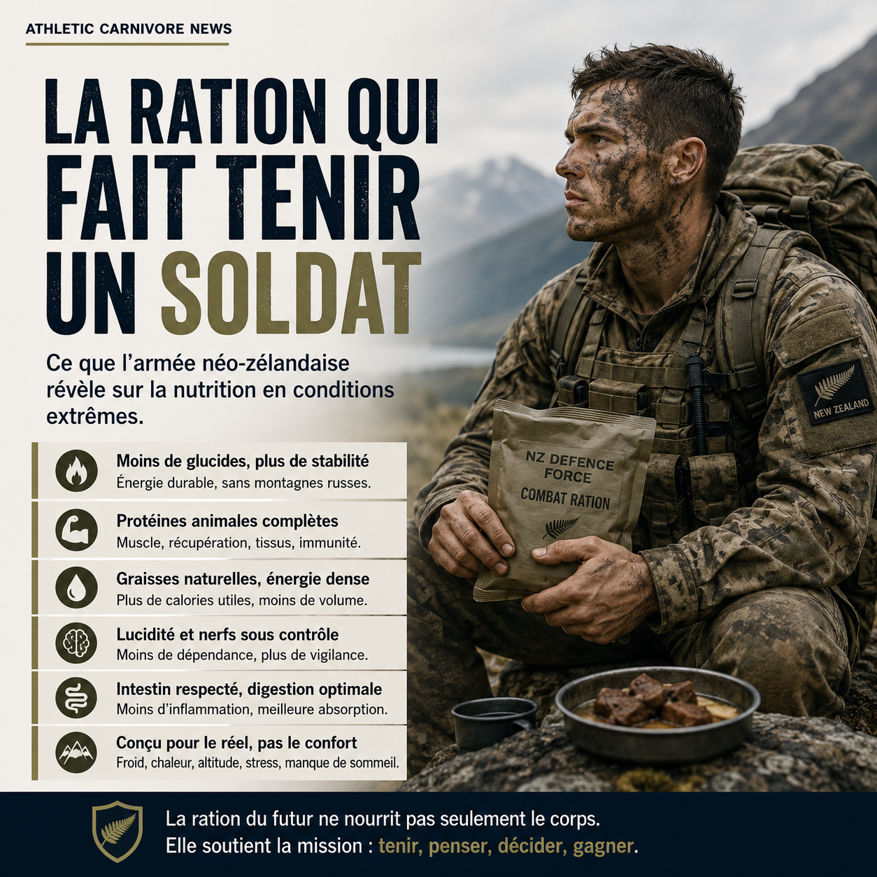 Comment la ration militaire néo-zélandaise repense l’endurance du soldat