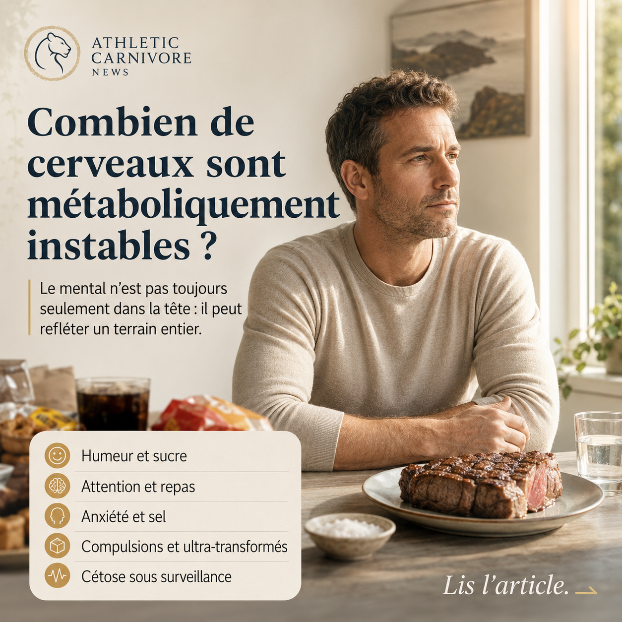 Le régime carnivore et la santé cérébrale : une approche métabolique à considérer