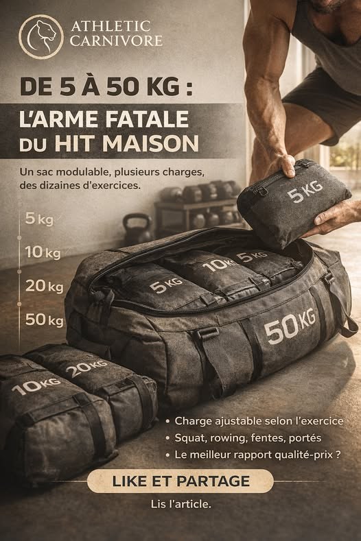 Sac de sable modulable : l’outil brutalement simple pour un vrai HIT à la maison