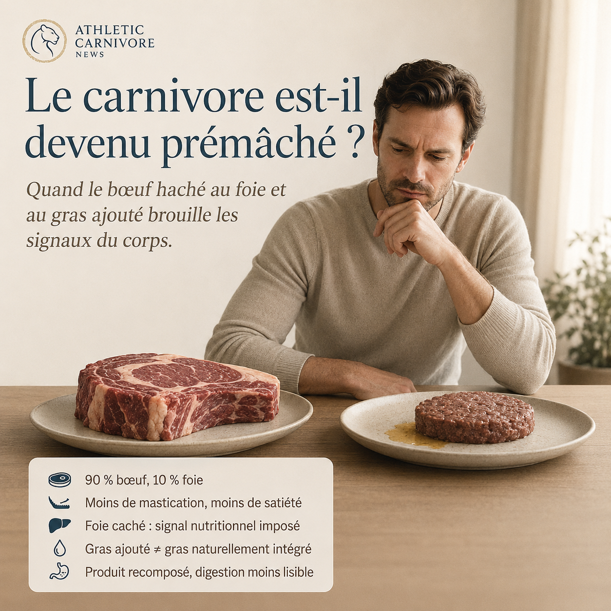 Pourquoi un steak haché enrichi ne remplace pas la vraie viande carnivore