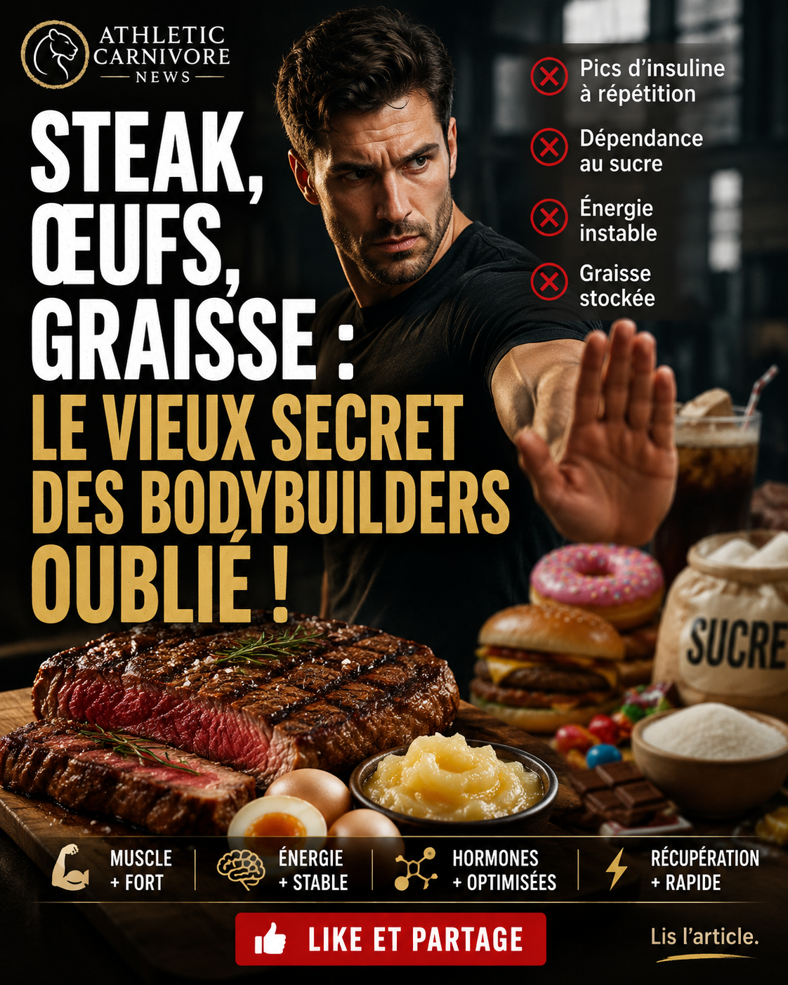 Steak, œufs et graisse : le fondement oublié de la construction musculaire