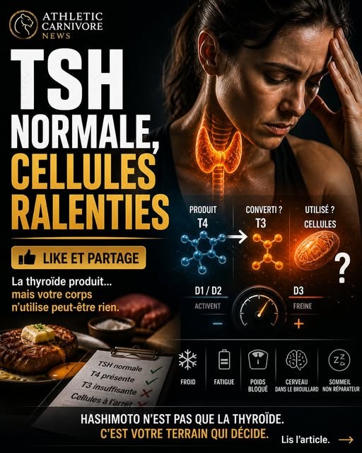 TSH normale, cellules ralenties