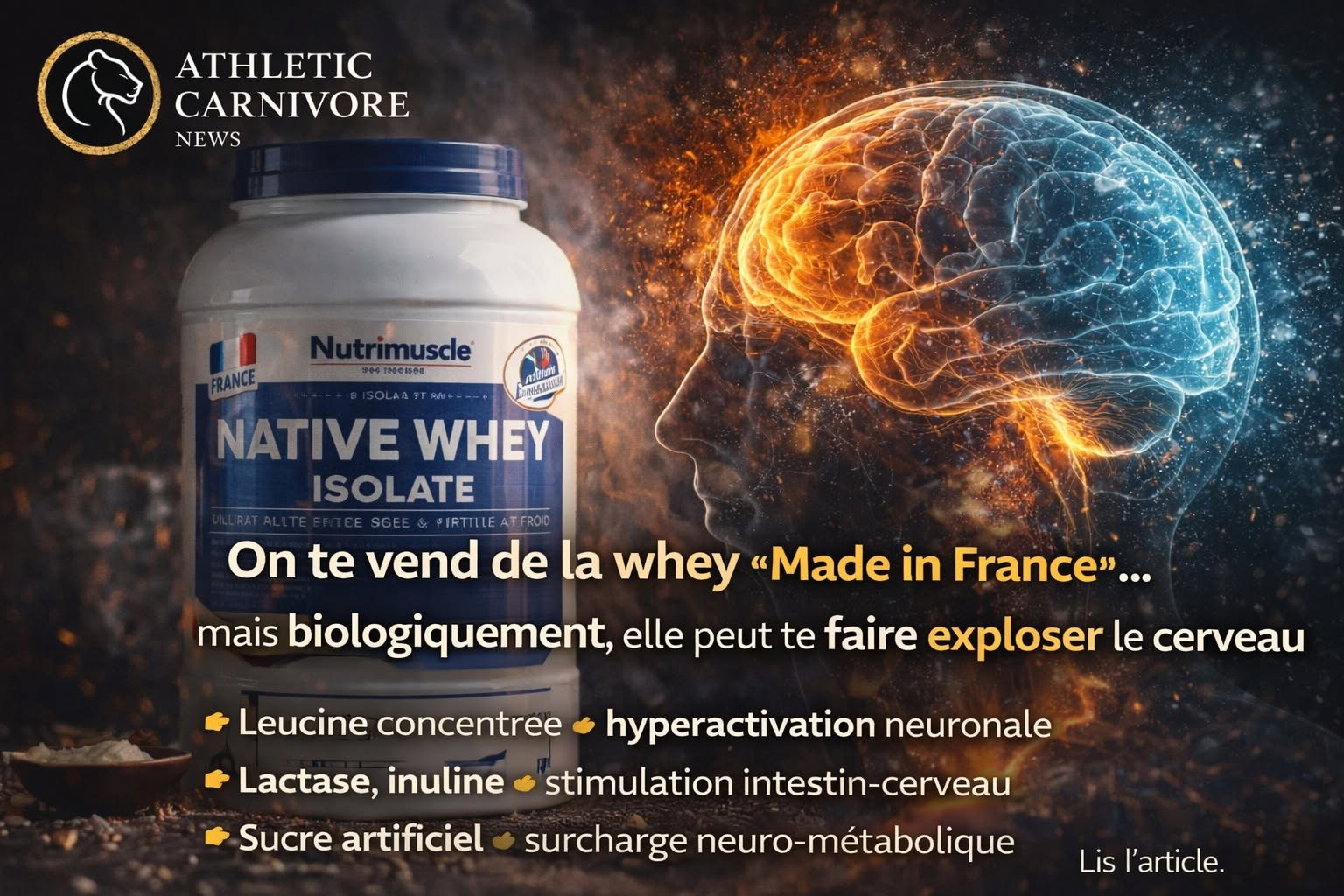 On te vend de la whey “Made in France”… mais biologiquement, elle peut te faire exploser le cerveau